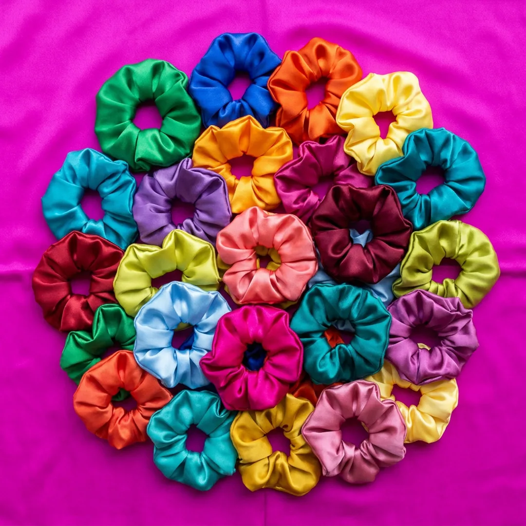 Satin Hair Scrunchie Pack