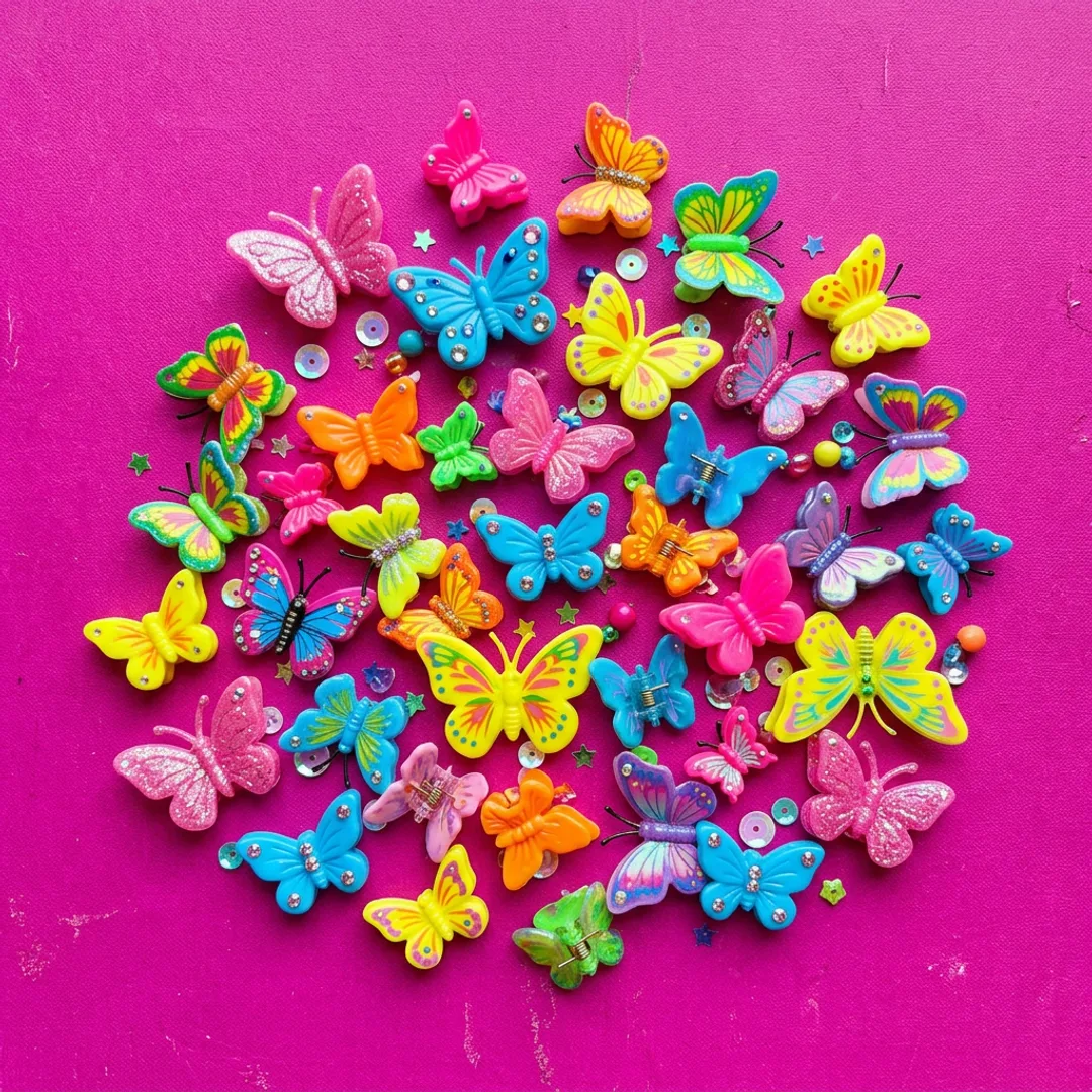 Y2K Butterfly Hair Clips Set
